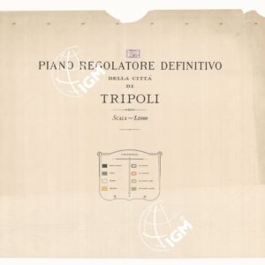 PIANO REGOLATORE DEFINITIVO DELLA CITTA' DI TRIPOLI - FOGLIO 1 - TITOLO