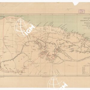 CARTA PARZIALE DELLA TRIPOLITANIA GHARIAN - TARHUNA E M'SALATA - TRIPOLI