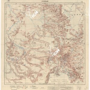 CARTA DIMOSTRATIVA DELLA COLONIA ERITREA E REGIONI ADIACENTI -  Foglio 9 GONDAR