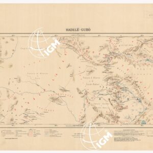 CARTA DIMOSTRATIVA DELLA COLONIA ERITREA E REGIONI ADIACENTI - Foglio 11 BIS HADELE'-GUBO'