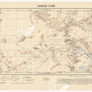 CARTA DIMOSTRATIVA DELLA COLONIA ERITREA E REGIONI ADIACENTI - Foglio 11 BIS HADELE'-GUBO'