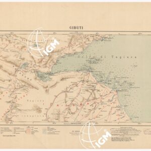 CARTA DIMOSTRATIVA DELLA COLONIA ERITREA E REGIONI ADIACENTI - Foglio 12 BIS GIBUTI
