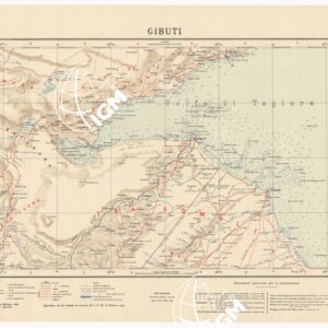 CARTA DIMOSTRATIVA DELLA COLONIA ERITREA E REGIONI ADIACENTI - Foglio 12 BIS GIBUTI