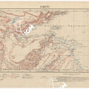 CARTA DIMOSTRATIVA DELLA COLONIA ERITREA E REGIONI ADIACENTI - Foglio 12 BIS GIBUTI