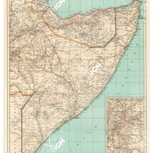 SOMALIA - CARTA DIMOSTRATIVA FISICO POLITICA
