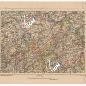 SPECIAL KARTE VON MITTEL EUROPA - ERFURT F 87