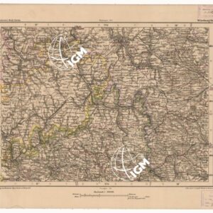 SPECIAL KARTE VON MITTEL EUROPA - WURZBURG F 114