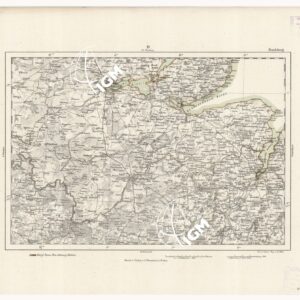 REYMANN'S TOPOGRAPHISCHER SPECIAL KARTE VON MITTEL EUROPA - RENDSBURG F 9