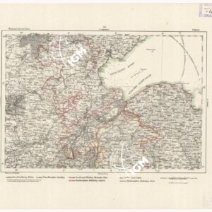 REYMANN'S TOPOGRAPHISCHER SPECIAL KARTE VON MITTEL EUROPA - LUBECK F 24