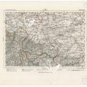 REYMANN'S TOPOGRAPHISCHER SPECIAL KARTE VON MITTEL EUROPA - HALBERSTADT F 107