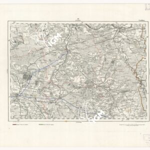 REYMANN'S TOPOGRAPHISCHER SPECIAL KARTE VON MITTEL EUROPA - COTTBUS F 111