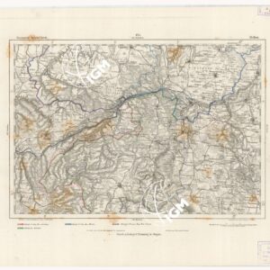 REYMANN'S TOPOGRAPHISCHER SPECIAL KARTE VON MITTEL EUROPA - BRILON F 124