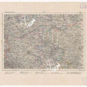 REYMANN'S TOPOGRAPHISCHER SPECIAL KARTE VON MITTEL EUROPA - ERFURT F 145
