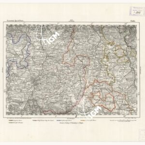 REYMANN'S TOPOGRAPHISCHER SPECIAL KARTE VON MITTEL EUROPA - FULDA F 163