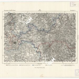 REYMANN'S TOPOGRAPHISCHER SPECIAL KARTE VON MITTEL EUROPA - FRANKFURT F 181