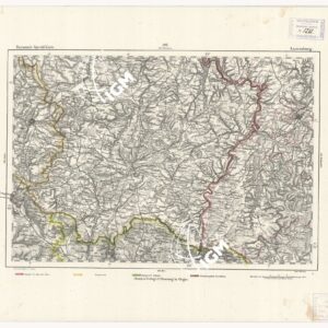 REYMANN'S TOPOGRAPHISCHER SPECIAL KARTE VON MITTEL EUROPA - LUXEMBURG F 197