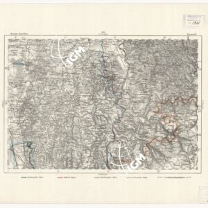 REYMANN'S TOPOGRAPHISCHER SPECIAL KARTE VON MITTEL EUROPA - DARMSTADT F 200