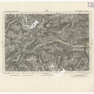REYMANN'S TOPOGRAPHISCHER SPECIAL KARTE VON MITTEL EUROPA - OBER -INNTHAL -INNSBRUCK F 298