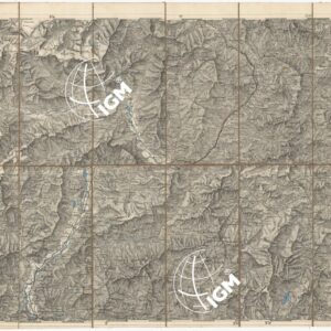 CARTA DEI VERSANTI MERIDIONALI E SETTENTRIONALI DELLE ALPI RETICHE CARNICHE E GIULIE - Foglio B 3 BOLZANO