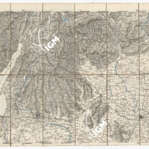 CARTA DEI VERSANTI MERIDIONALI E SETTENTRIONALI DELLE ALPI RETICHE CARNICHE E GIULIE - Foglio B 4 VERONA