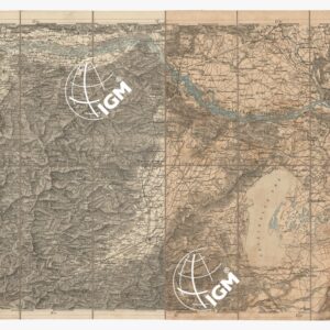 CARTA DEI VERSANTI MERIDIONALI E SETTENTRIONALI DELLE ALPI RETICHE CARNICHE - GIULIE - Foglio E 1 VIENNA