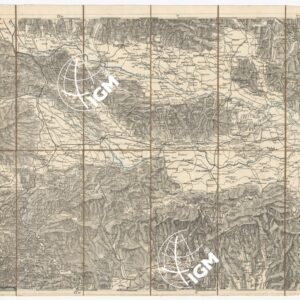 CARTA DEI VERSANTI MERIDIONALI E SETTENTRIONALI DELLE ALPI RETICHE CARNICHE - GIULIE - Foglio E 3 VARASDINO