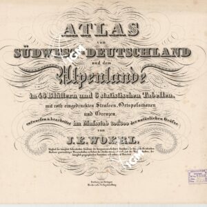 ATLAS VON SUDWEST DEUTSCHLAND UND DEN ALPENLANDE - TITOLO