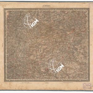 ATLAS VON SUDWEST DEUTSCHLAND UND DEN ALPENLAND - FOGLIO 19 - TUBINGEN - KARLSRUHE - UND STUTTGART