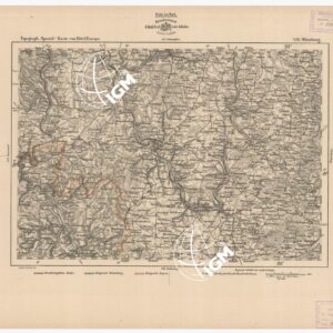 SPECIAL KARTE VON MITTEL EUROPA - WURZBURG F 450