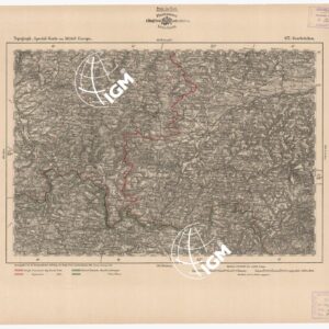 SPECIAL KARTE VON MITTEL EUROPA - SAARBRUCKEN F 477