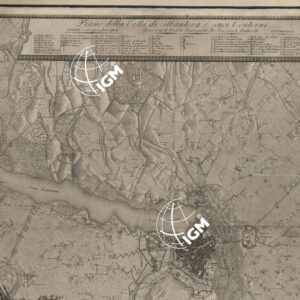 PIANO DELLA CITTA' DI MANTOVA E SUOI CONTORNI MILANO PINCHETTI GEOGRAFO G. CANIANI INCISE. MILANO DA GIOACCHINO BETTALLI E C.
