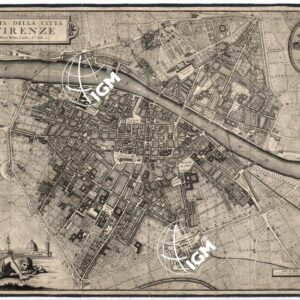 PIANTA DELLA CITTA' DI FIRENZE PRESSO MOLINI LANDI E CO.