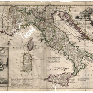 A NEW MAP OF ITALY DISTINGUISHING ALL THE SOVEREIGNTIES IN IT, WHETHER STATES, KINGDOMS, DUTCHIES, PRINCIPALITIES, REPUBLICKS & C - ITALIA