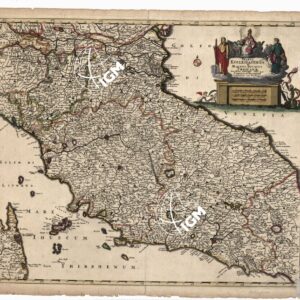 STATUS ECCLESIASTICUS ET MAGNUS DUCATUS THOSCANAE NOVISSIMA DESCRIPTIO PER CORNELIUM DANCKERTS AMSTELODAMI CUM PRIVILEGIO - Stato Ecclesiastico e Granducato di Toscana