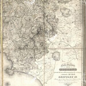 CARTA GEOMETRICA DELLA TOSCANA RICAVATA DAL VERO NELLA PROPORZIONE DI 1:200.000 E DEDICATA A S. A. I. E R. LEOPOLDO II, ECC., DA ECC., GIOVANNI INGHIRAMI. FIRENZE  - Foglio 4