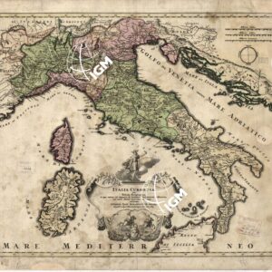 ITALIA CURSORIA SEN TABULA GEOGRAPHICA INQUA OMNES VIAE ANGARIAE ET STATIONES VEREDARIORUM ORDINARIAE, PER TOTAM ITALIAM CURSORIBUS CONSTITUTAE EXHIBENTUR A JOANNE BAPT.