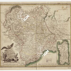 CARTA DEGLI STATI DI S. R. M. IL RE DI SARDEGNA TORINO, 1792. PRESSO I LIBRAI ORGEAS E FIGLI FERRERO E POMBA, BELTRAMO ANTONIO RE.