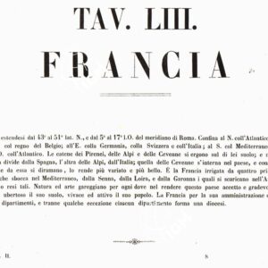 L'Atlante del Petri- Parte II Tavola LIII - CIRCOSCRIZIONE DELLE PROVINCE ECCLESIASTICHE E DIOCESI IN FRANCIA.