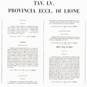 L'Atlante del Petri - Parte II Tavole LV - PROVINCE ECCLESIASTICHE DI LIONE E SENS IN FRANCIA.