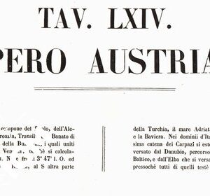 L'Atlante del Petri - Parte II Tavole LXIV -CIRCOSCRIZIONE DELLE PROVINCE ECCLESIASTICHE E DIOCESI NELL'IMPERO AUSTRIACO.