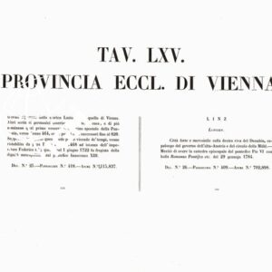L'Atlante del Petri - Parte II Tavole LXV - PROVINCIA ECCLESIASTICA DI VIENNA NELL'IMPERO AUSTRIACO.