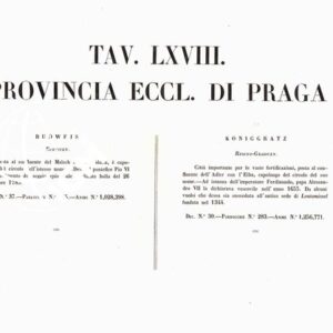 L'Atlante del Petri - Parte II Tavola LXVIII -PROVINCIA ECCLESIASTICA DI PRAGA NELL'IMPERO AUSTRIACO.