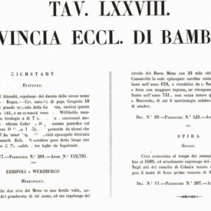 L'Atlante del Petri - Parte II Tavole LXXVIII - PROVINCIA ECCLESIASTICA DI BAMBERGA NEL REGNO DI BAVIERA.