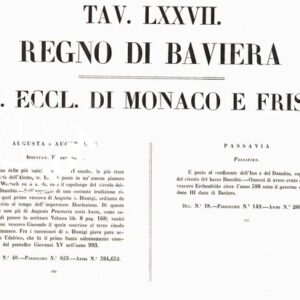 L'Atlante del Petri - Parte II Tavole LXXVII - PROVINCIA ECCLESIASTICA DI MONACO NEL REGNO DI BAVIERA..