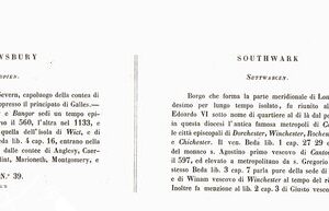 L'Atlante del Petri - Parte II Tavole LXXXIV - PROVINCIA ECCLESIASTICA DI WESTMINSTER LONDRA IN INGHILTERRA.