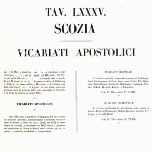 L'Atlante del Petri - Parte II Tavole LXXXV -VICARIATI APOSTOLICI NELLA SCOZIA.