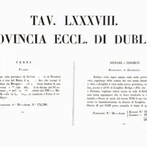 L'Atlante del Petri - Parte II Tavole LXXXVIII - PROVINCIA ECCLESIASTICA DI DUBLINO NELL'IRLANDA.