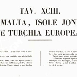 L'Atlante del Petri - Parte II Tavole XCIII - DIOCESI E VICARIATI APOSTOLICI DELLA TURCHIA, GRECIA, ED ISOLE JONIE.