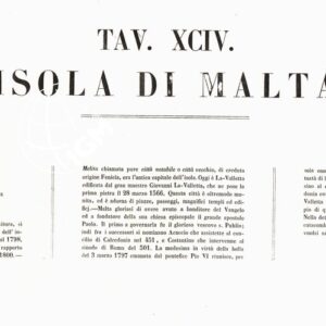 ATLANTE DEL PETRI - Parte II Tavola XCIV -ARCIVESCOVATO DI RODI E MALTA -
