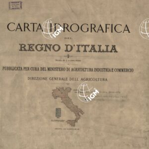 CARTA IDROGRAFICA DEL REGNO D'ITALIA SCALA DI 1:100.000 - Titolo e Quadro d'Unione